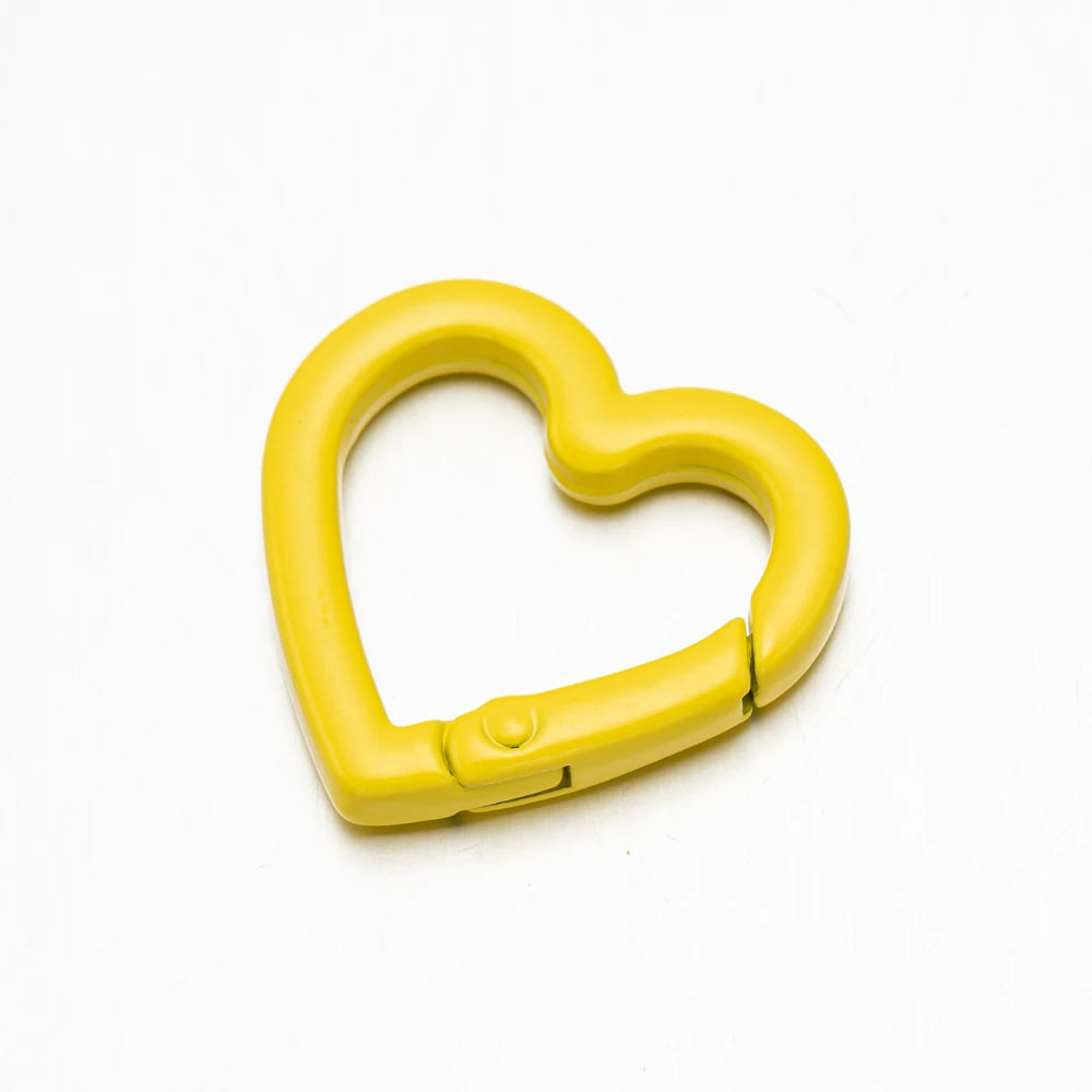 5pc 21/25mm Heart Key Ring Snap Clip Trigger Spring Buckle for DIY Jewelry Carabiner Keychain Chain Hook Make Accessory Material