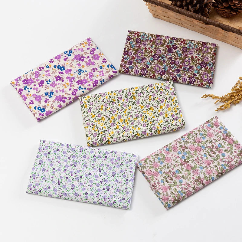 5Pcs/Set 25cmX25cm  Quilting Cloth Patchwork Needlework Handmade DIY Material
