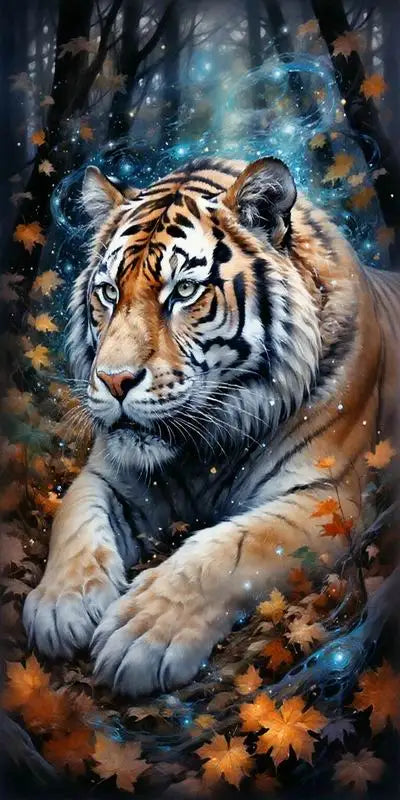 Forest Tiger Large Size DIY Diamond Arts Painting Animals Big Cat Full Square Round Drill Mosaic Embroidery Picture