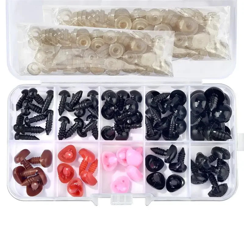 1 Box Plastic Colorful Eyes Noses For Doll Craft DIY Making Tools