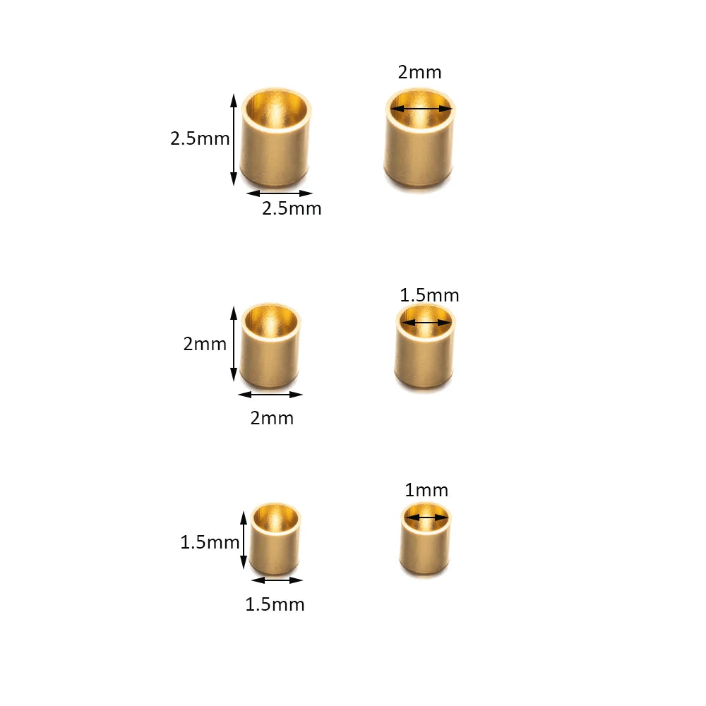 100pcs Stainless Steel, Tube Beads Spacer End Stopper Cap For DIY Jewelry Making