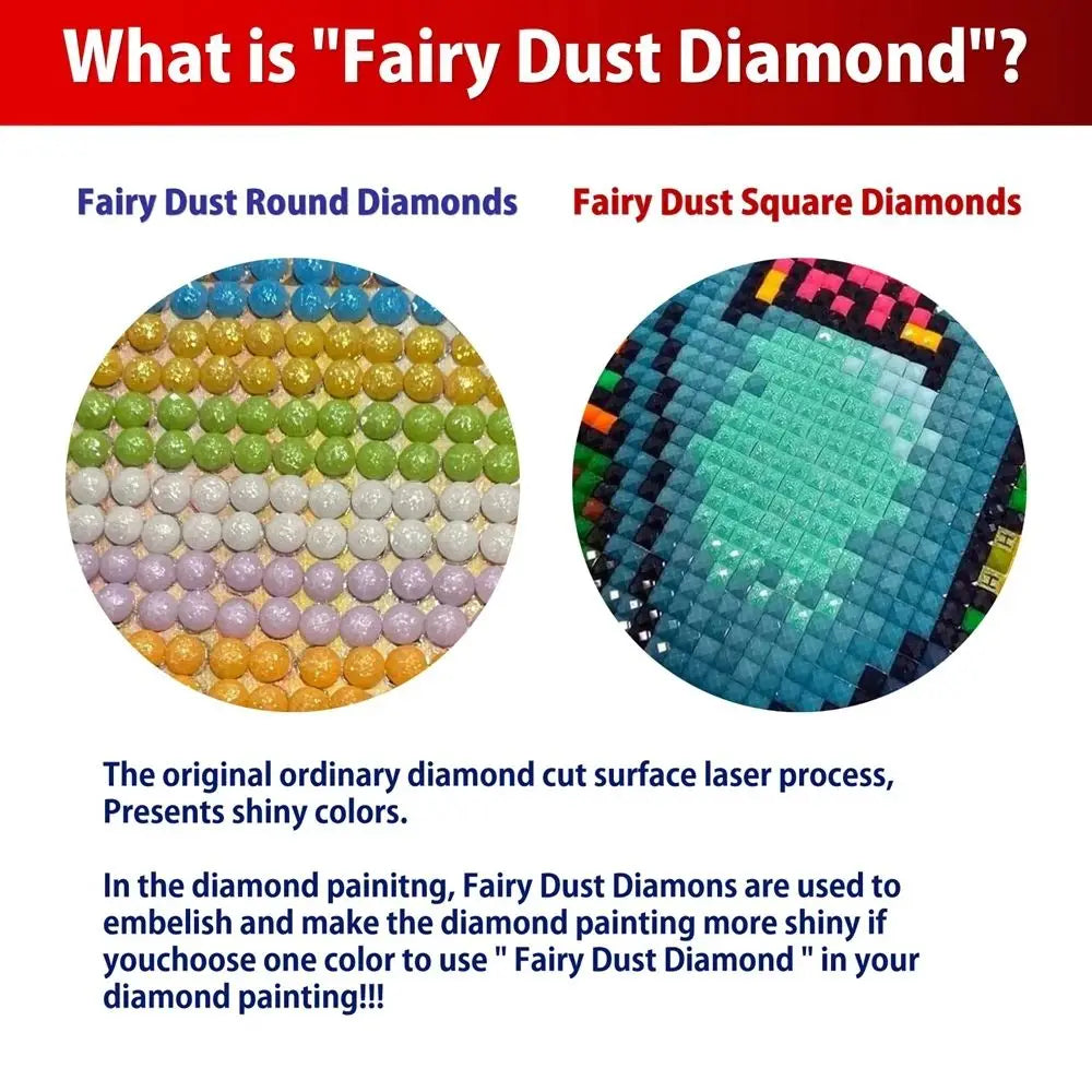 5D 120 Colors AB Fairy Dust Diamond Painting Flowers Mosaic Kits Full Square Round Embroidery DIY Gift Home Decoration