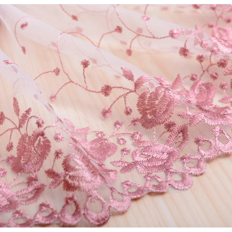 1 Colorful Embroidery Lace DIY Ladies Wedding Dress ,Clothing, Fabric ,Cradle ,