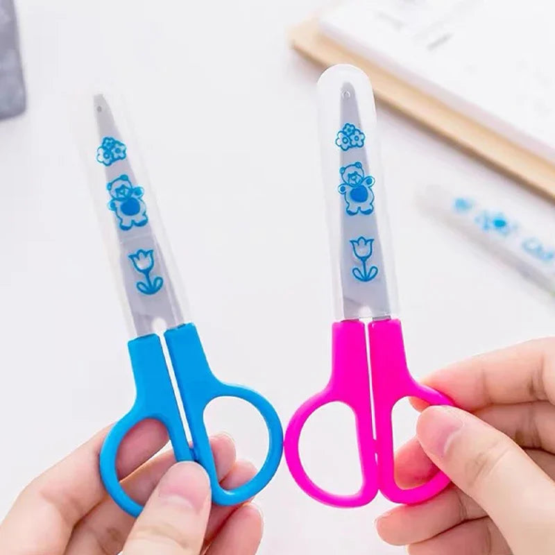1pc cartoon safety scissors for kids diy craft cutouts