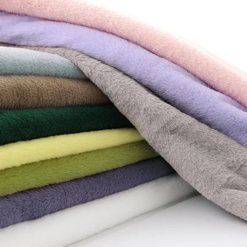 Rabbit Fur Fabric Soft Short Plush.