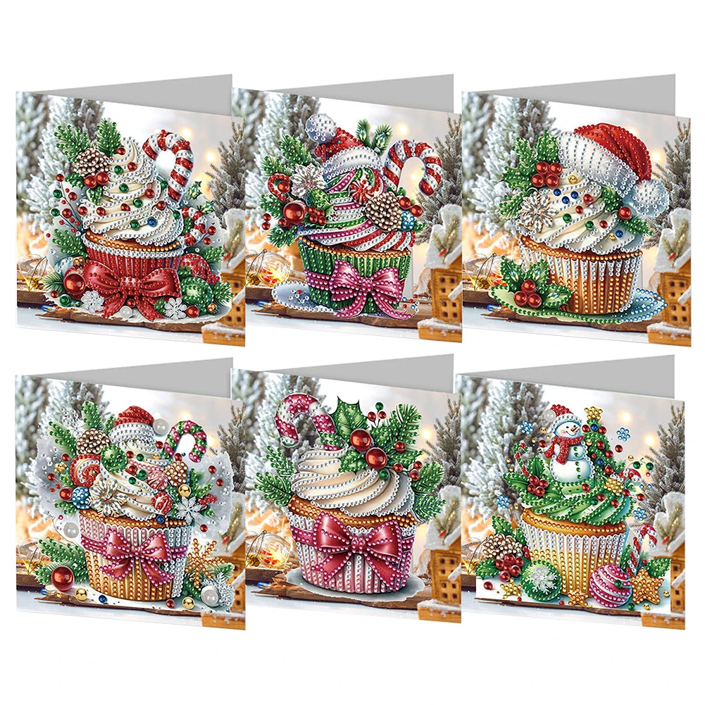 DIY Christmas Greeting Cards 12pc Diamond Painting Kits