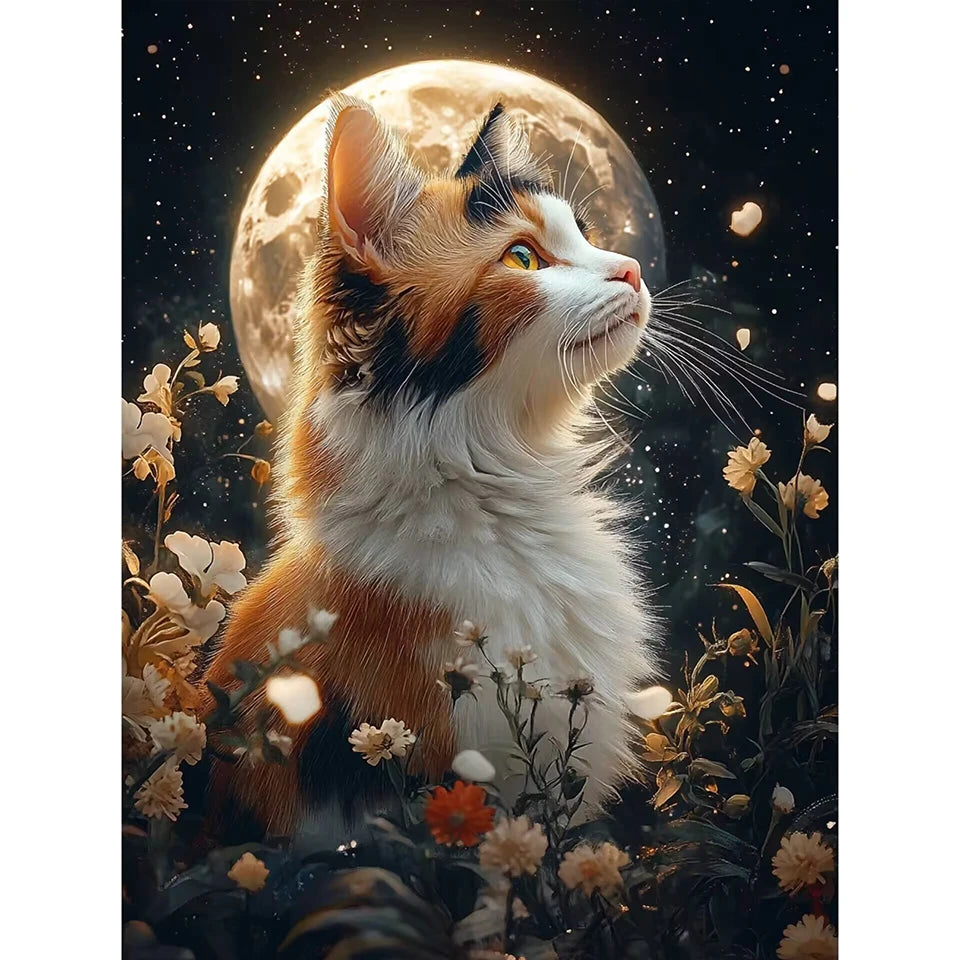 New Arrivals Diamond Embroidery Animal Kit DIY Drill Painting Cat.