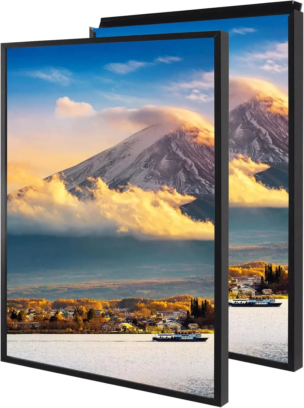 20x28 Inch Poster Frame Set of 2, Front-Loading Black Snap Frames