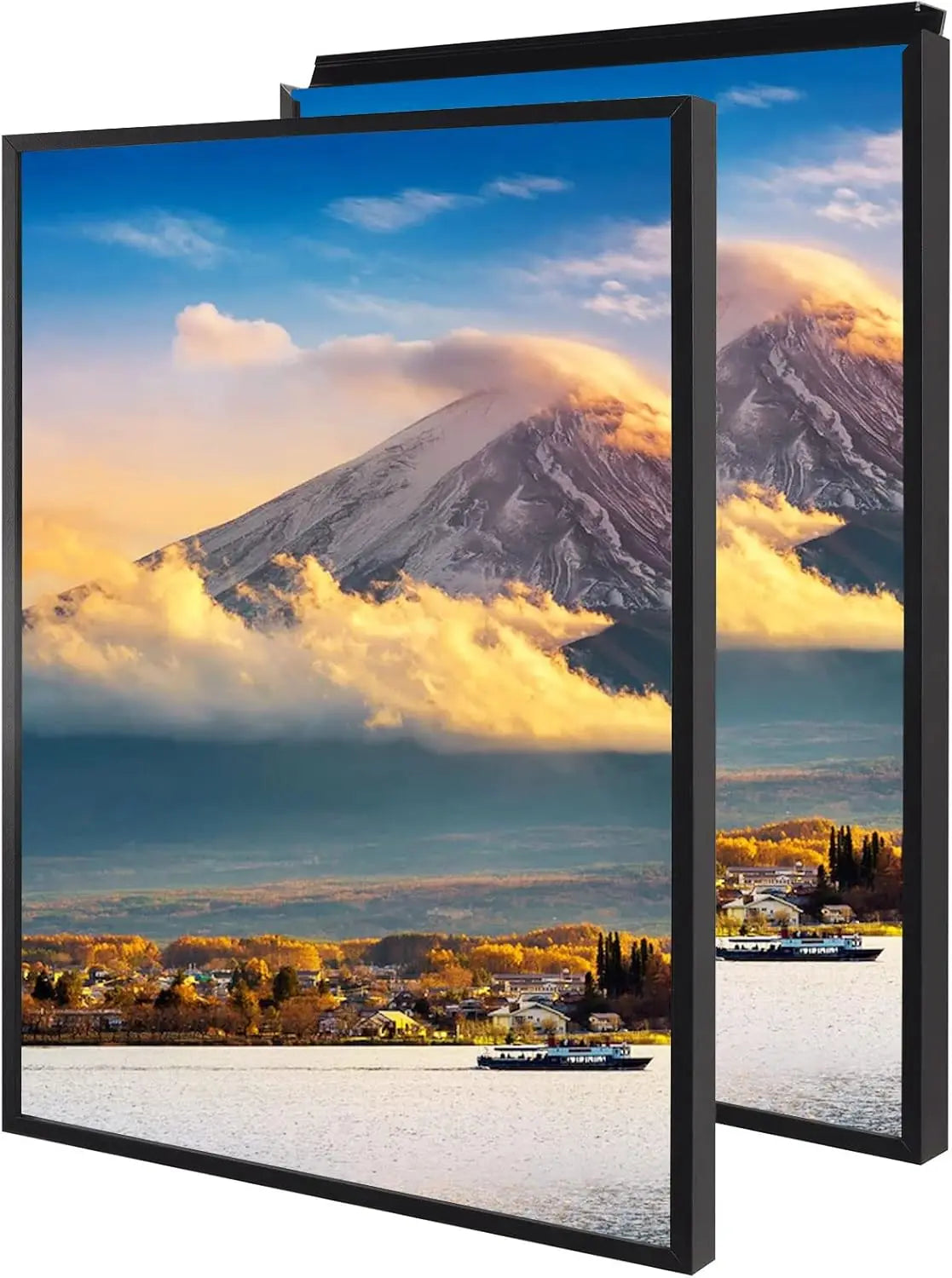 20x28 Inch Poster Frame Set of 2, Front-Loading Black Snap Frames