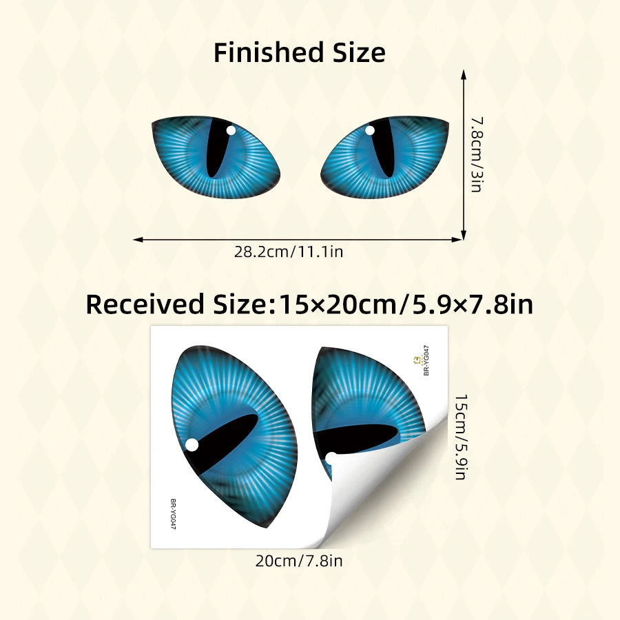 Luminous Blue Eye Wall Decals - Glow In Dark  stickers  For Home Office Kitchenor kids Decor