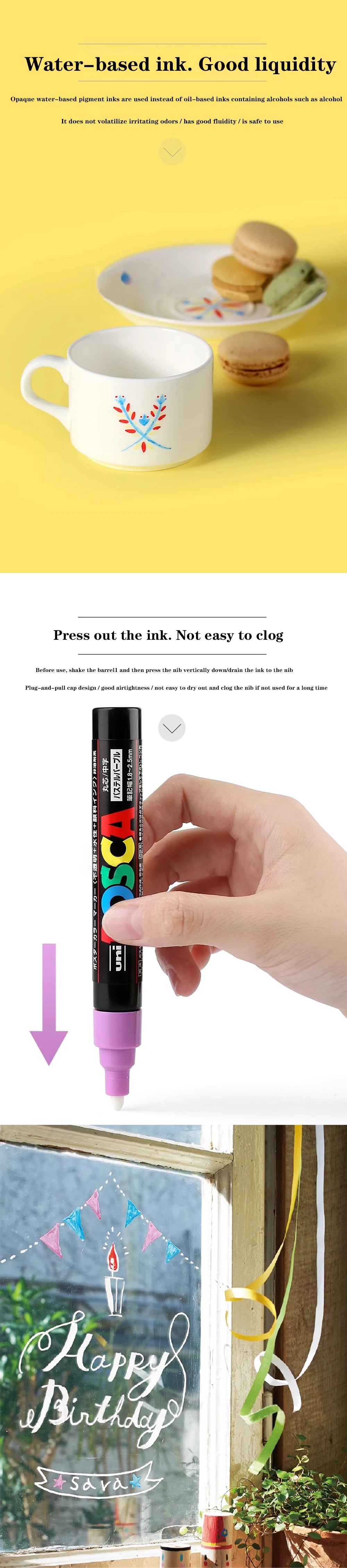 15Colors Marker Pen Set, Acrylic POP Poster, Pen/Graffiti