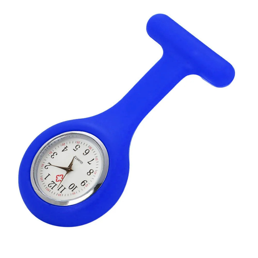 Silicone Nurse Watch Pocket Watches Mini Cute Medical Watch Lockable Pins Nurse Clip Watch Women Men Hanging Quartz Watches