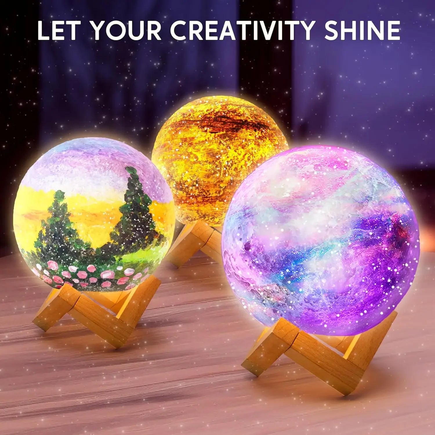 JOYFY DIY 3D Moon Night Light For Kids
