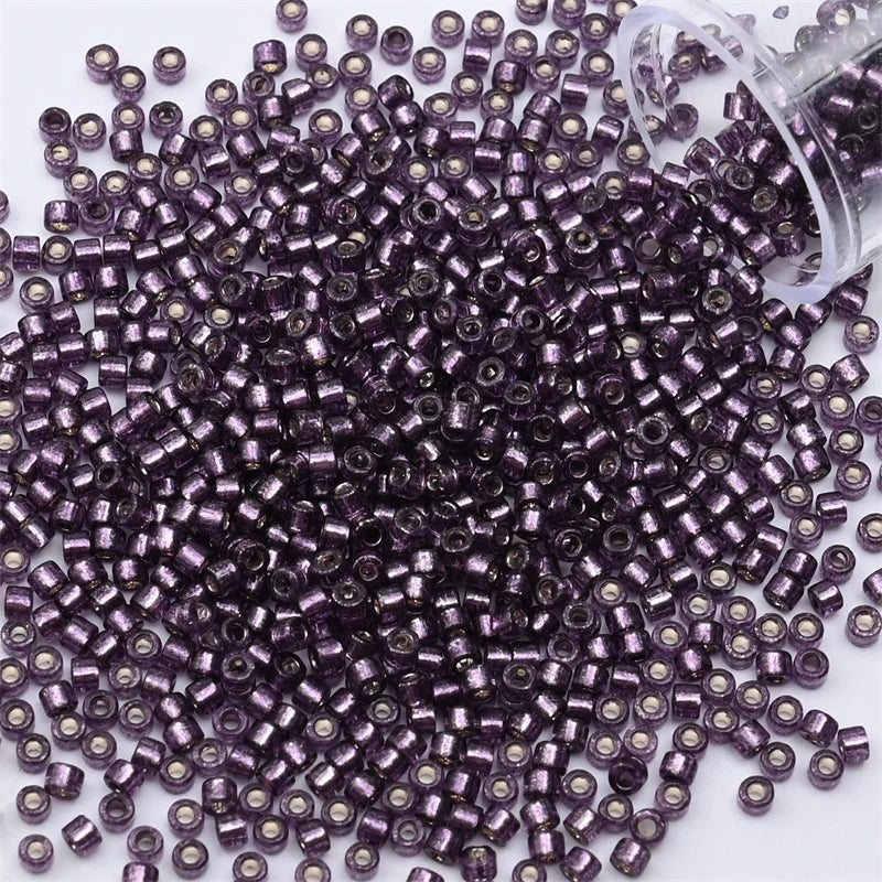 2mm Silver Colour Inside Mini, Beads Glass Craft Beads For DIY Art Craft