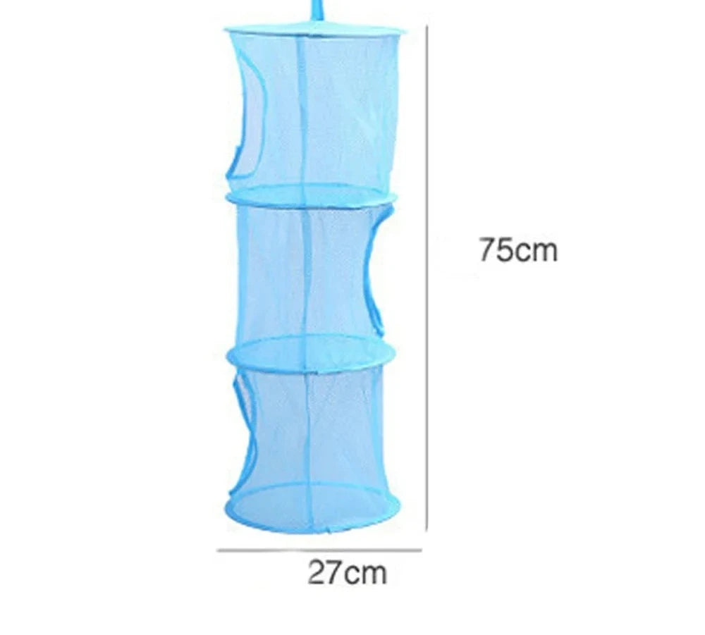 Net Hanging Multi-layer Storage Hanging Cage Cylindrica, Kid Toy , crafts Basket