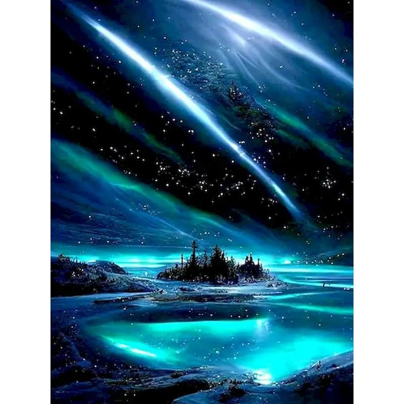 5D DIY Diamond Painting Moonlight Beach Diamond Art Kits.