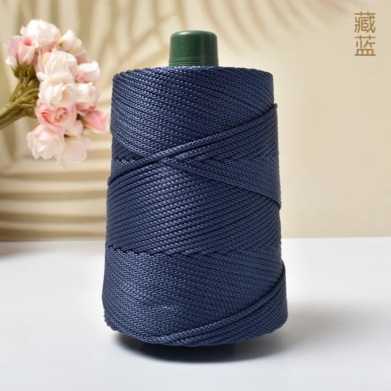 DIY Hand-Woven  Craft Rope Hollow Wool Crocheting Cushion