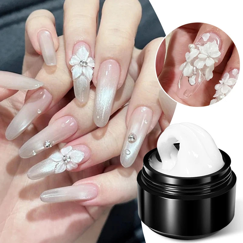 2PCS  Non Stick Hand Extension Nail Gel for 3D Shaping Sculpting Carving DIY Nails