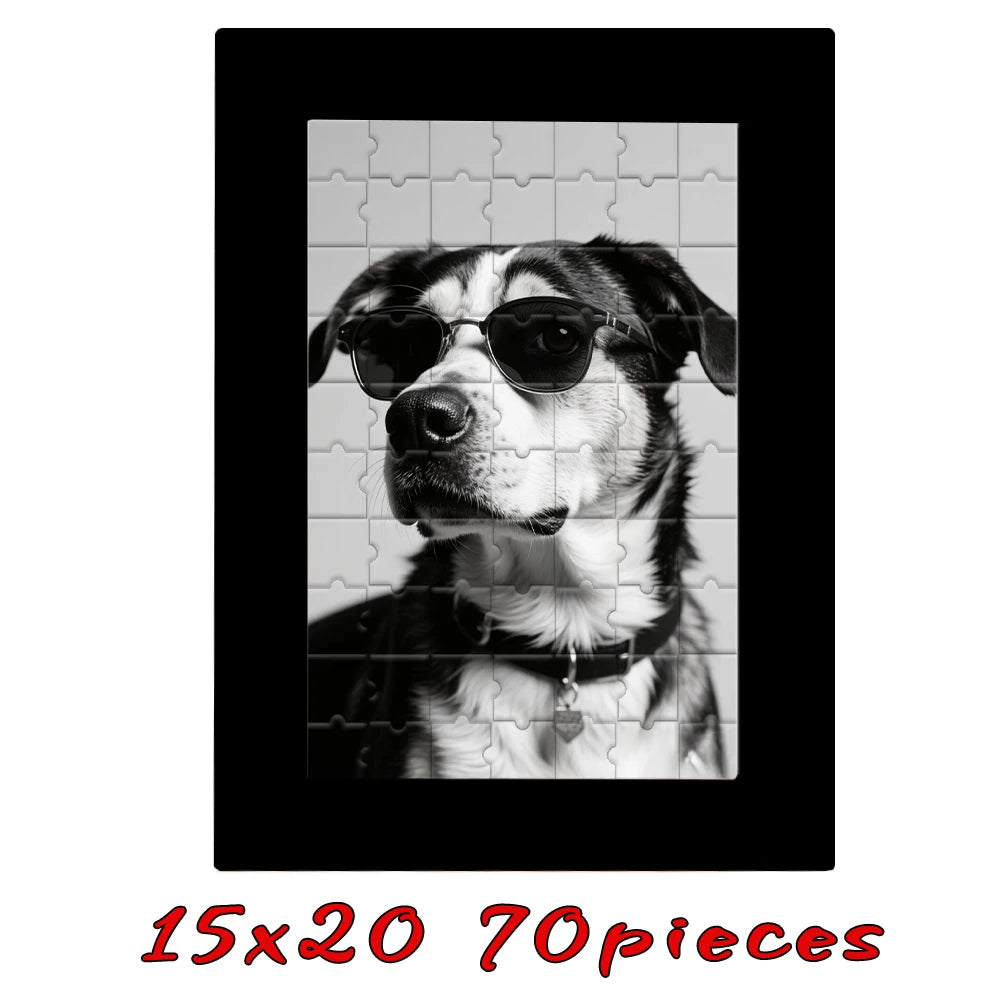 【Custom Framed Wooden Puzzles, Custom Graduation Photo Puzzles as Gifts, Personalized, Multiple Color Sizes Wooden Frames, Gifts