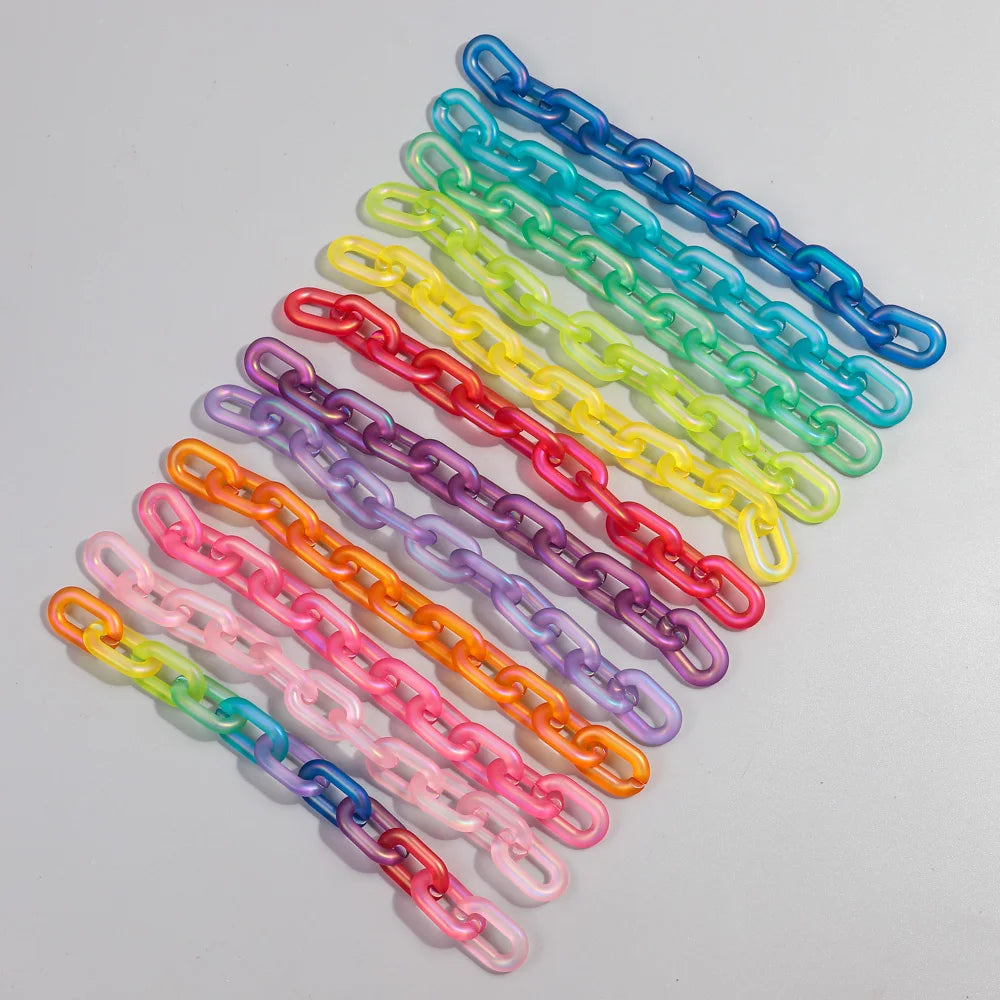 Colorful 20pc Transparent Oval LinkOval Link Chain Beads