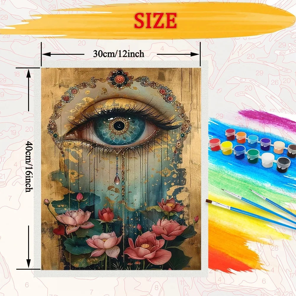 Eye Diy Art Paint By Numbers For Adult Flower Gift Home Decor
