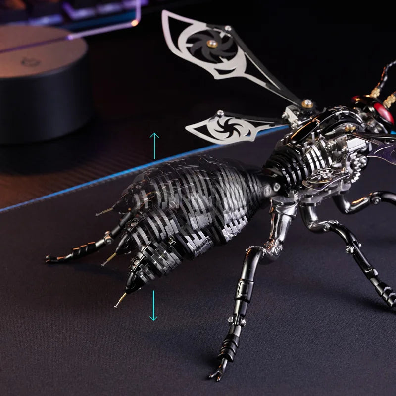 Large Wasp 3D Puzzle Metal Assembly Model Mechanical lnsect Toy for Boy Kids