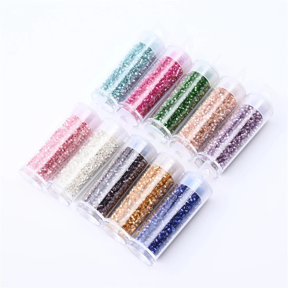 2mm Silver Colour Inside Mini, Beads Glass Craft Beads For DIY Art Craft