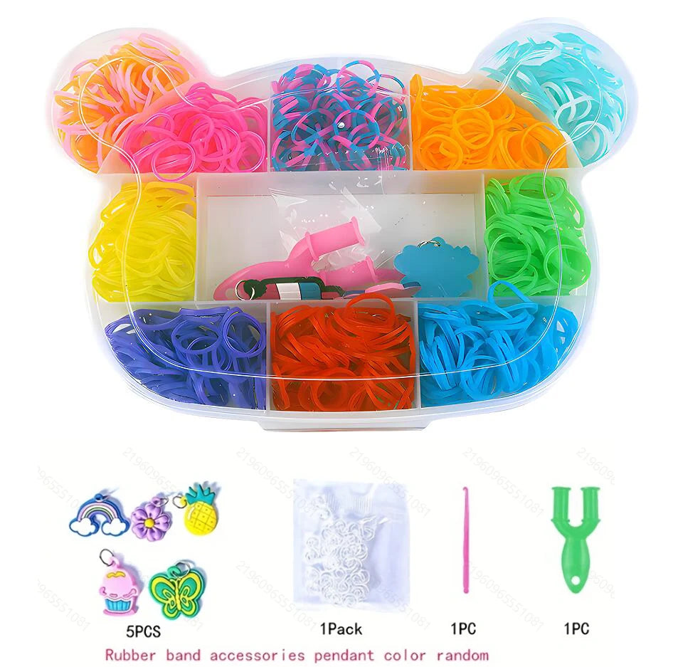 600pcs Rubber Bands Creative Bracelet Making Kit DIY