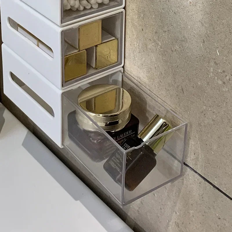 Wall Mounted Storage Box Bathroom Cosmetic Cotton Swabs,  Jewelry .
