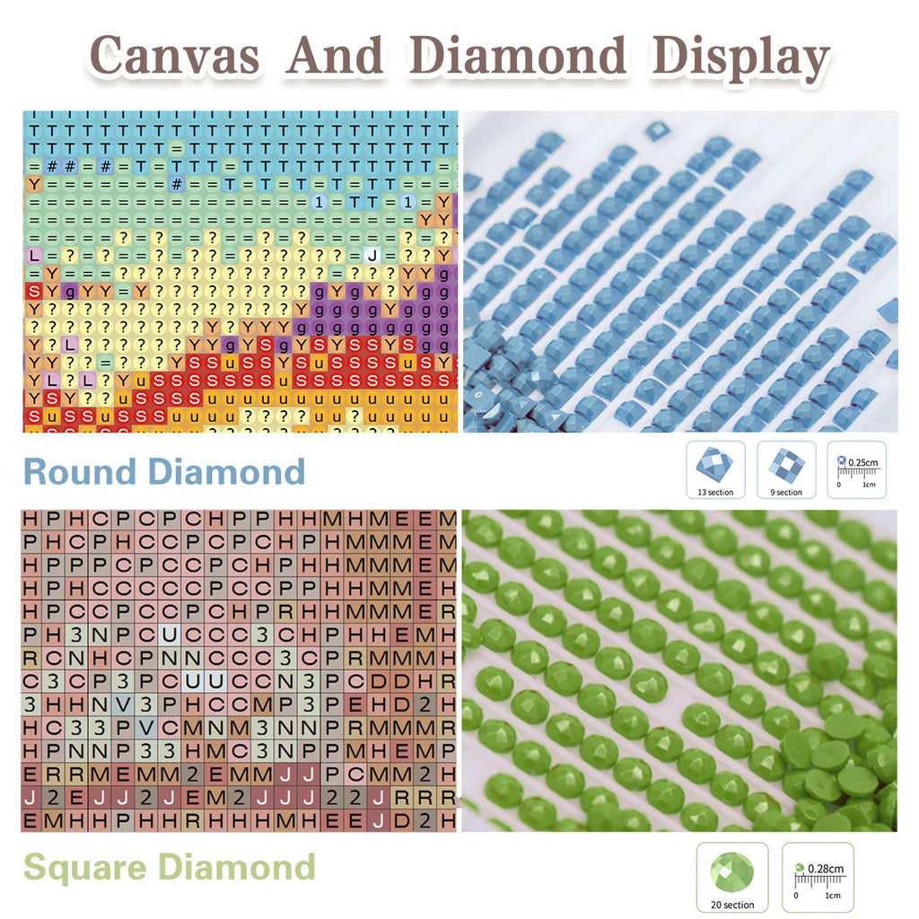 DIY Diamond Painting Library Scenery Full Diamond Mosaic Art Rhinestone Landscape Home Decoration