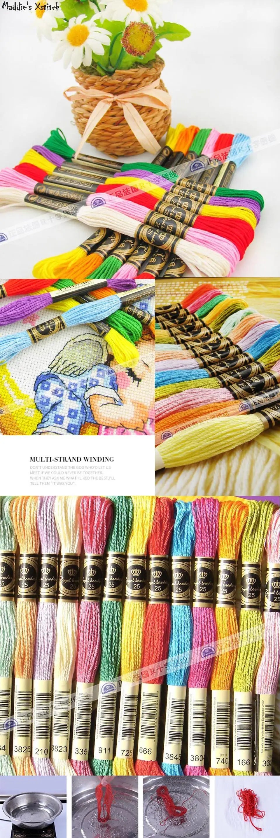 High Quality Cross stitch Floss Embroidery thread ,447 color