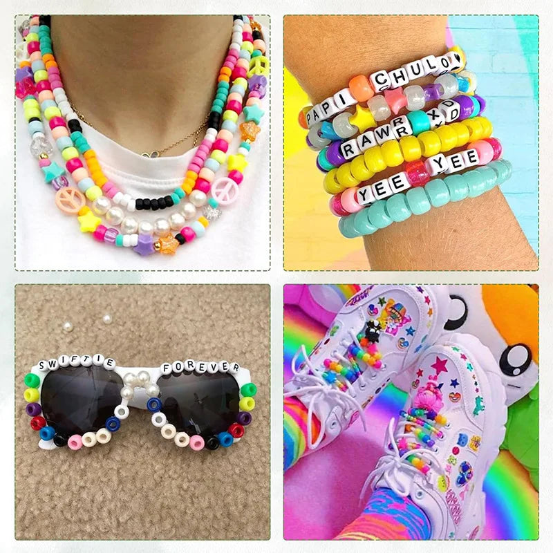 700pcs/lot Colorful Round Letter Beads Acrylic Alphabet Number