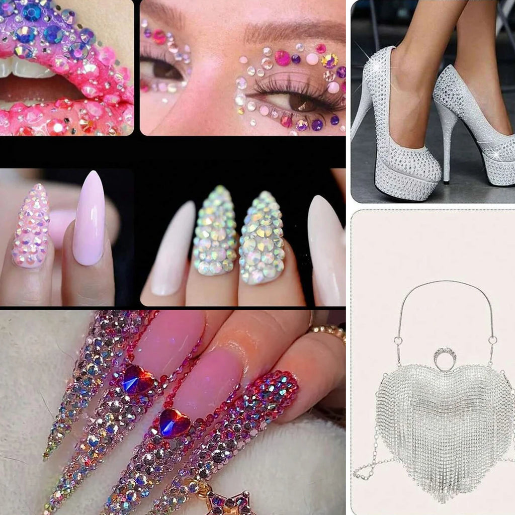 3D multi-color resin nail diamond kit