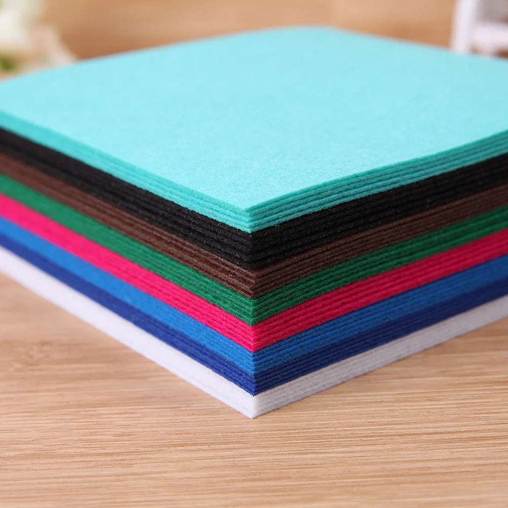 40pcs Felt Fabric DIY Crafts 10x10cm Felt Sheets Patchwork