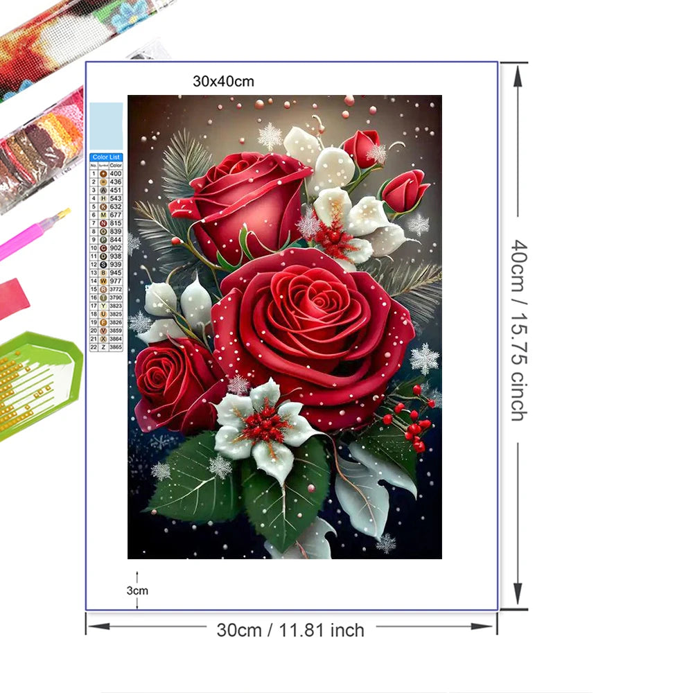 DIY Mosaic Rose Diamond Painting Kit 12x16inch