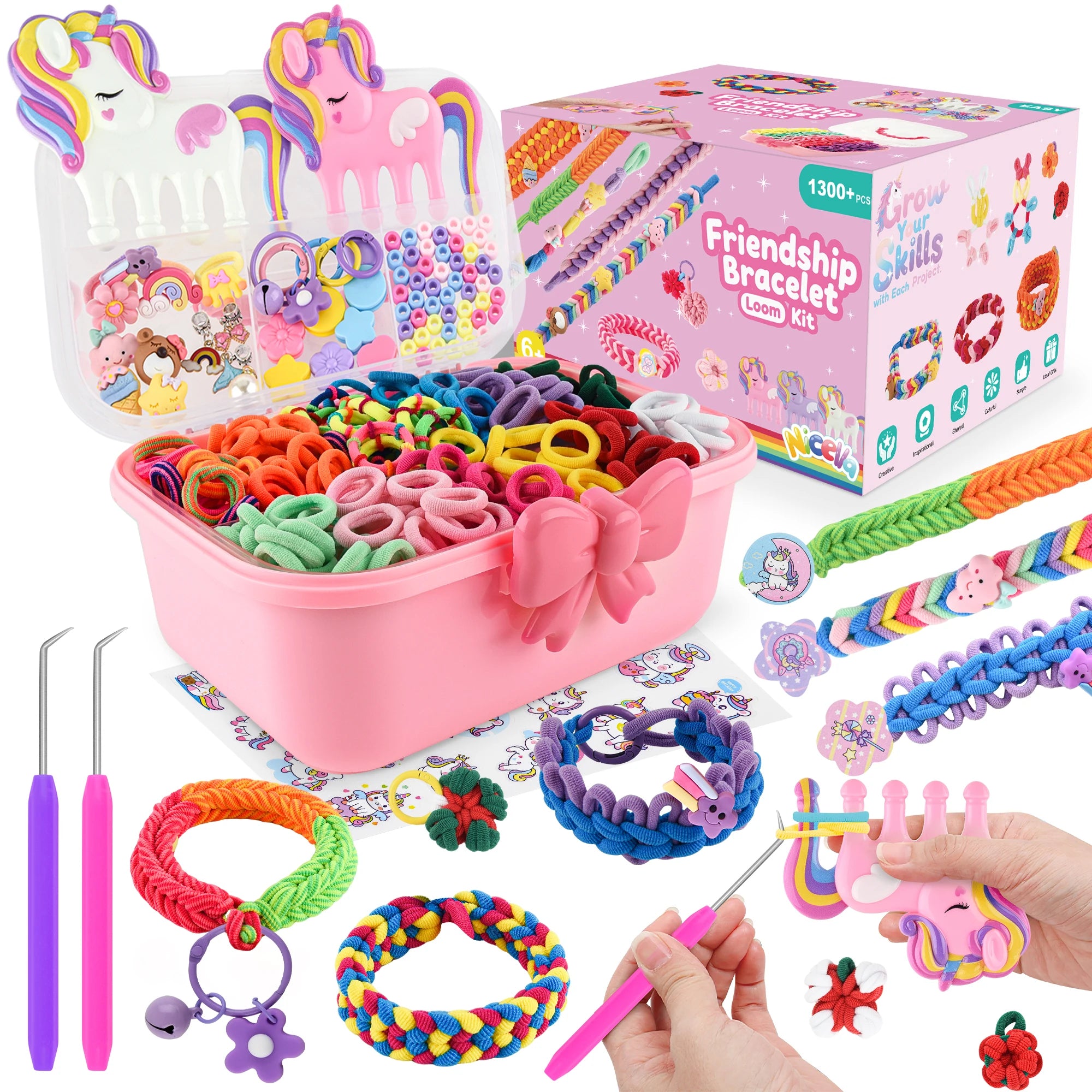 Bracelet Making Kit for Girls Rubber Band Friendship Bracelet