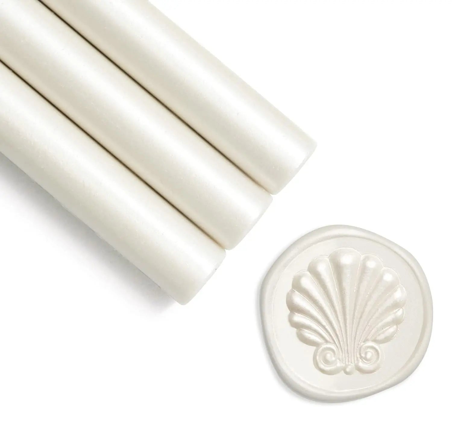 8pcs Pearl White Glue Gun Sealing Wax Sticks for Wax Seal Stamp Great for Wedding Invitations, Cards Envelopes, Christmas Gift