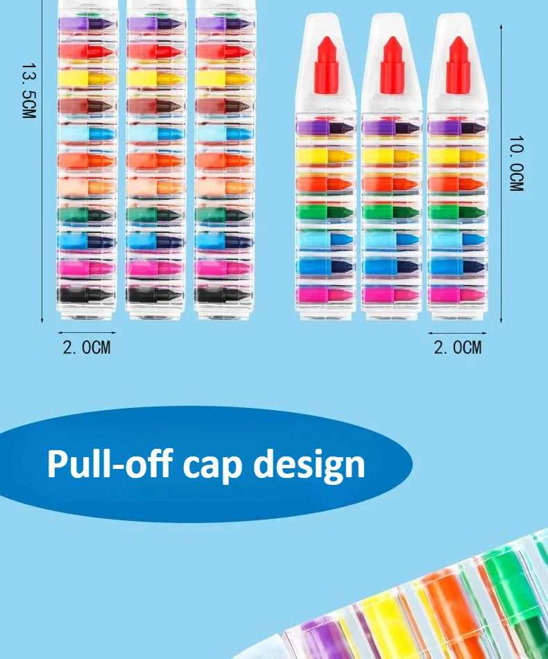1Pcs 8 color Crayons Creative , Oil Pastel Colored Pencil