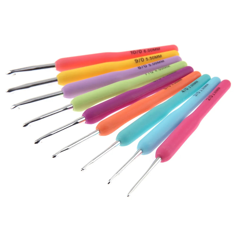 ColorfulCushioned Handle Crochet Hooks Sewing Knitting Yarn Accessories