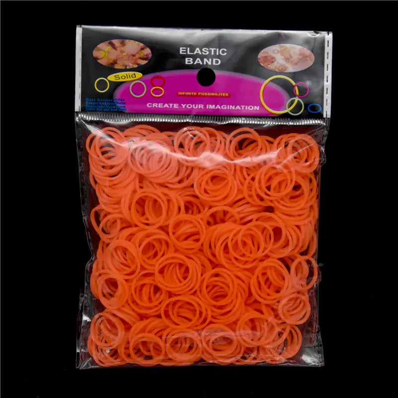 New Loom Rubber Bands Bracelet for Kids or Hair Rainbow Rubber Loom Bands