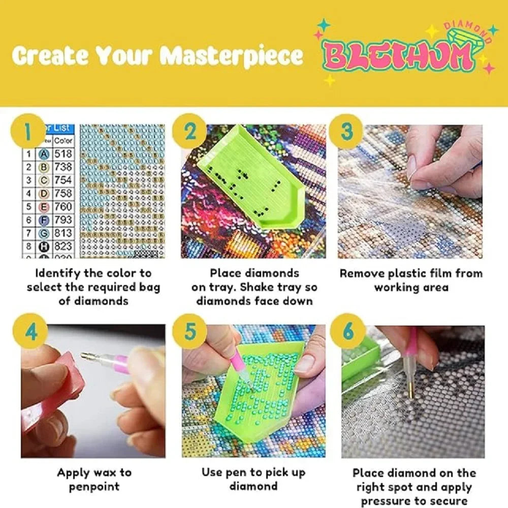 Any 1Pcs Blind Box DIY Diamond Painting Mystery Box Rhinestone Picture Embroidery Mosaic