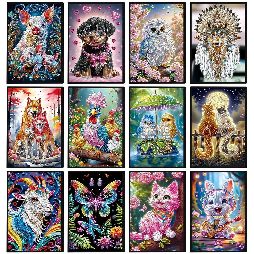 New 50-Page A5 Size 5D DIY Diamond Art Painting Notebook Kit