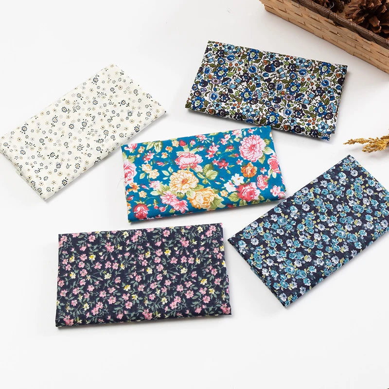 5Pcs/Set 25cmX25cm  Quilting Cloth Patchwork Needlework Handmade DIY Material