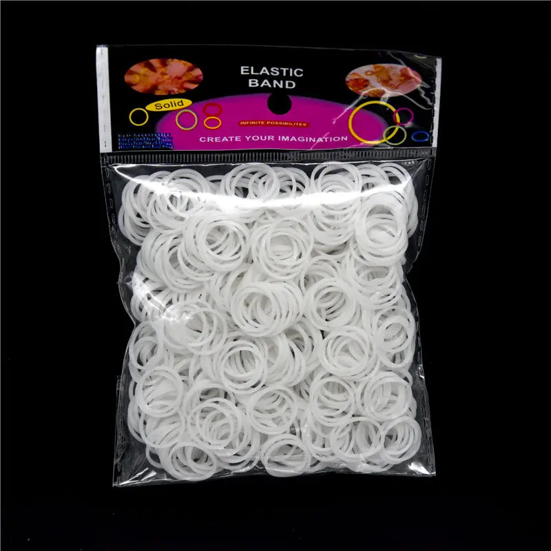 New Loom Rubber Bands Bracelet for Kids or Hair Rainbow Rubber Loom Bands