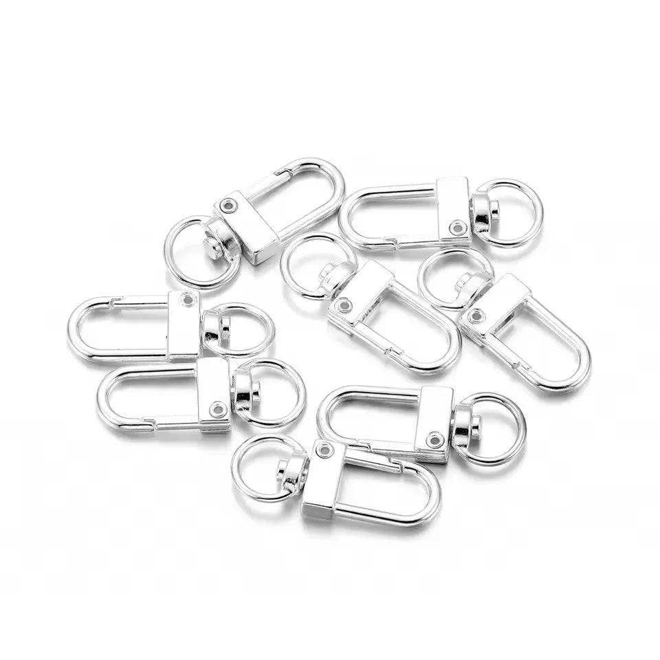 10pcs/lot 12x33mm Rotating Dog Buckle Colorful Lobster Clasps Hooks