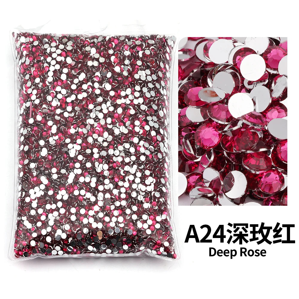Big Package 2-6mm Resin Non Rhinestones Bulk Wholesale, Plastic Crystals Nail DIY