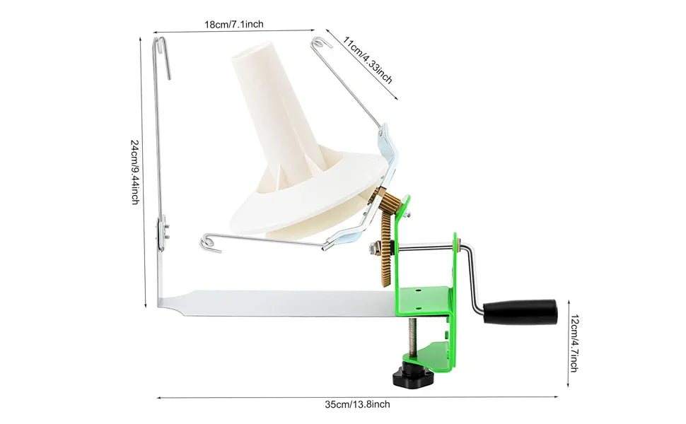 Large Capacity Yarn Winder, Hand Operated Yarn Baller