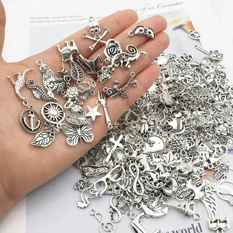100-300pcs Tibetan Silver Mixed Pendant Animals Charms Beads for Jewelry Making Bracelet Earrings Necklace DIY Craft Art Charms