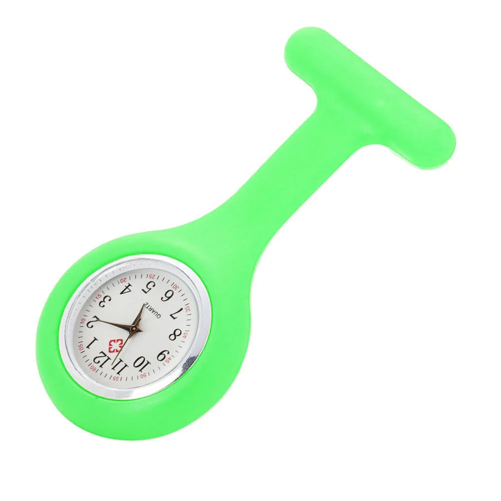 Silicone Nurse Watch Pocket Watches Mini Cute Medical Watch Lockable Pins Nurse Clip Watch Women Men Hanging Quartz Watches