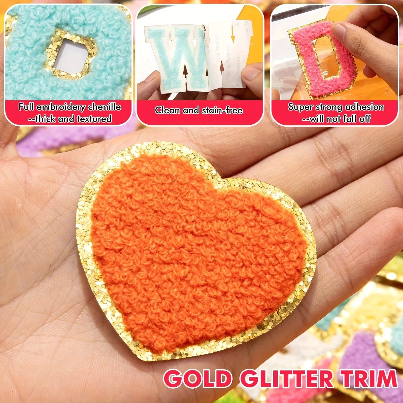 78 pcs Self-Adhesive Alphabet (A-Z) Embroidery Patches: Snow-Themed Mixed Color Design, for Pants and Denim Jacket Decoration